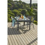 Table de jardin extensible 180 / 240x100cm aluminium gris foncé verre canberra hyba Table de jardin extensible 180 / 240x100cm aluminium gris foncé verre canberra hyba