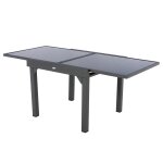 Table piazza en verre graphite hesperide - l'unit
