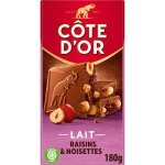 Tablette de chocolat lait raisins et noisettes enti�res cote d'or - la tablette de 180 g
