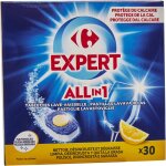 Tablettes lave - vaisselle anti - calcaire tout en 1 citron carrefour expert - les 30 tablettes de 17g ...