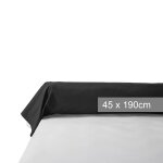 Taie de traversin noir 100% coton 45x190 cm tex home - la taie de traversin