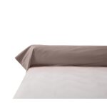Taie de traversin taupe 100% coton 45x190 cm tex home - la taie de traversin