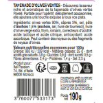 Tapenade d'olives vertes florelli - le pot de 190 g