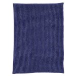 Tapis de bain chenille marine fonce 50x70cm tex home - le tapis de bain