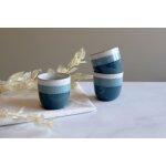 Tasse expresso bleu en gr�s 11cl novastyl - la tasse