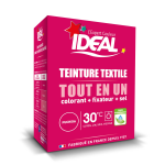 Teinture textile tout en un - colorant + fixateur + sel fushia ideal - la boite de 230g