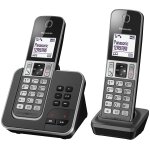 Tlphone fixe sans fil duo - tgd322frg - noir panasonic - les 2 combins