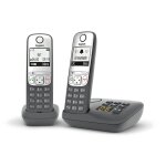 Tlphone fixe sans fil avec rpondeur - a635a duo - anthracite gigaset - le tlphone fixe