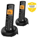 Tlphone sans fil voice duo noir alcatel - 2 combins