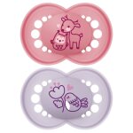 Sucettes silicone anatomique 6 + mois nature mam - le lot de 2 t�tines