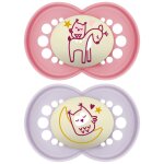 Sucettes anatomique phosphorescente 6 + mois original mam - le lot de 2 ttines