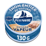 Thon entier vapeur petit navire - la boite de 130 g