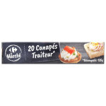 Toasts canaps traiteur 5 recettes carrefour selection - la bote de 20 - 135g