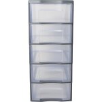 Tour de rangement 5 tiroirs carrefour home - l'unit