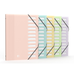 Trieur standard school life a4 pastel - 12 positions oxford - le trieur en coloris alatoire