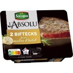 Viande bovine: biftecks fa�on ma�tre d'h�tel � griller socopa - la barquette de 2 - 220g