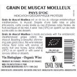 Vin blanc i. g. p. pays d'oc muscat moelleux grain de muscat bio gerard bertrand - la bouteille