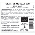 Vin blanc i. g. p. pays d'oc muscat sec bio gerard bertrand - la bouteille