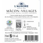 Vin blanc mcon - villages l'aurore - la bouteille de 75cl