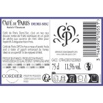 Vin blanc mousseux demi sec cafe de paris - la bouteille