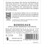 Vin blanc a. o. c. bordeaux sauvignon blanc bio mouton cadet - la bouteille Vin blanc a. o. c. bordeaux sauvignon blanc bio mouton cadet - la bouteille
