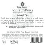 Vin blanc a. o. p. vin de loire pouilly fum jean dumont - la bouteille