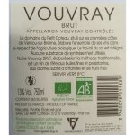 Vin blanc vouvray brut bio les tuffieres - la bouteille de 57cl