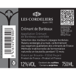Vin ptillant crmant de bordeaux brut les cordeliers - la bouteille de 75cl