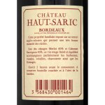 Vin rouge bordeaux 2012 chateau haut - saric - la bouteille de 75cl