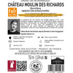 Vin rouge bordeaux grand vin de bordeaux chateau moulin des richards - la bouteille