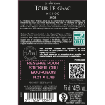 Vin rouge bordeaux mdoc merlot chateau tour prignac - la bouteille