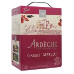 Vin rouge i. g. p. ard�che gamay merlot vignerons ardechois - la fontaine de 5l