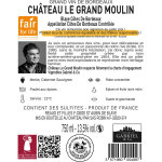 Vin rouge a. o. p. blaye ctes de bordeaux chateau le grand moulin - la bouteille