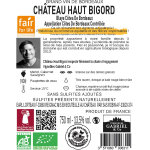 Vin rouge a. o. p. blaye ctes de bordeaux chateau haut bigord - la bouteille
