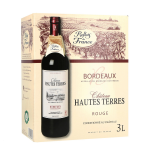 Vin rouge a. o. p. bordeaux ch�teau hautes terres reflets de france - la fontaine de 3l