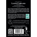 Vin rouge a. o. p. cadillac ctes de bordeaux chateau latour camblanes - la bouteille