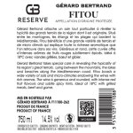 Vin rouge a. o. p. fitou la r�serve fitou gerard bertrand - la bouteille