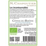 Vin rouge a. o. p. ctes du rhne m. chapoutier - la bouteille