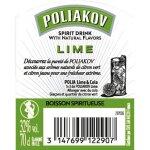 Vodka lime poliakov - la bouteille de 70cl