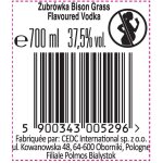 Vodka zubrowka - la bouteille de 70 cl
