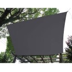 Voile d'ombrage rectangulaire 4x3m gris fonc carrefour - le voile