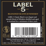 Whisky scotch classic black label 5 - la bouteille de 70cl Whisky scotch classic black label 5 - la bouteille de 70cl
