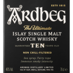 Whisky single malt ten years old ardbeg - la bouteille de 70 cl