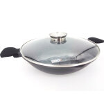 Wok 36 cm fonte d'aluminium tous feux dont induction rossetto - le wok en fonte d'aluminium Wok 36 cm fonte d'aluminium tous feux dont induction rossetto - le wok en fonte d'aluminium
