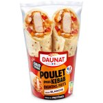 Wrap poulet pan le kebab daunat - le paquet de 2 wraps