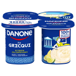 Yaourts  la grecque citron jus et zestes confits danone - les 4 pots de 110g