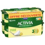 Yaourts saveur citron activia - les 16 pts de 125g