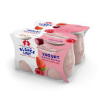 Yaourt sucr aux fruits rouges, aromatis alsace lait - les 4 pots de 125g