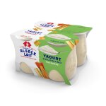 Yaourts sucr  la rhubarbe, aromatis alsace lait - les 4 pots de 125g