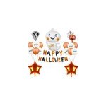 18pcs halloween bat ballon en aluminium dcoration fantme festival set, fantme blanc